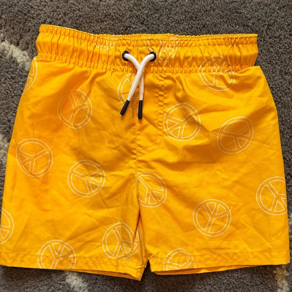 Cat & Jack Kids Swim Shorts Bathing Suit Rash guard Shirt Set size 2t